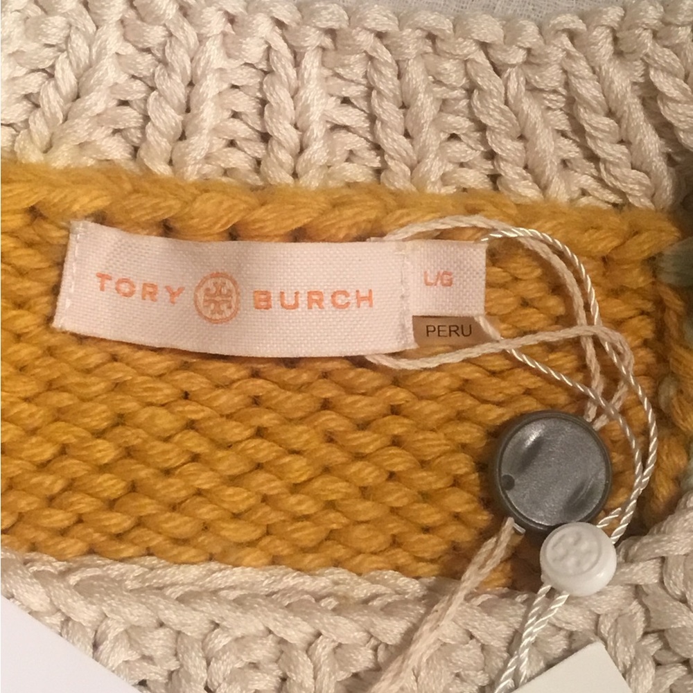 Tory Burch Multicolor Patchwork Sweater NWT - image 5
